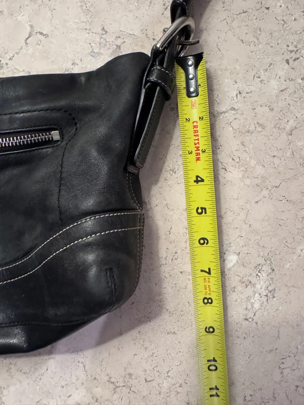 Vintage Coach Black Leather Shoulder Bag F10939 Y2K Soft Leather